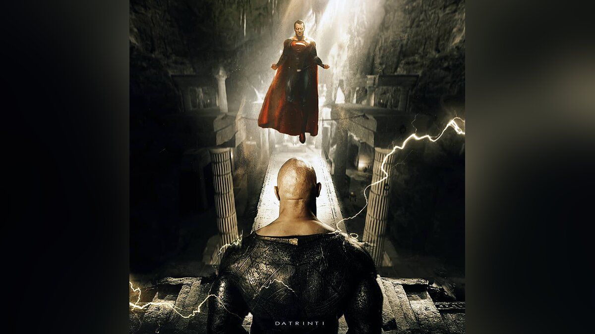 Henry Cavill will appear as Superman at the end of Black Adam in a black suit (rumor)