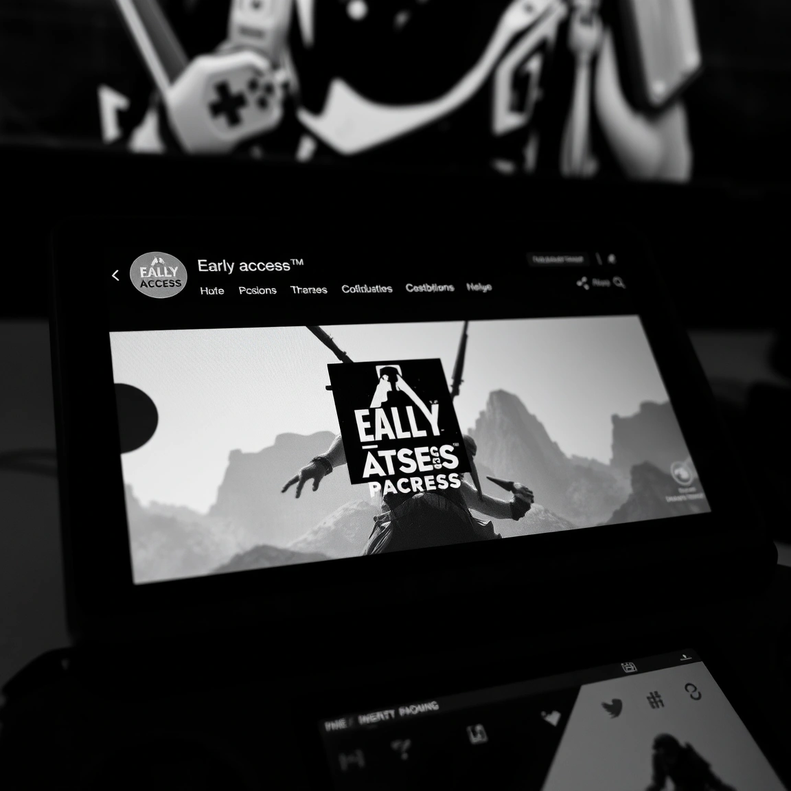 A digital storefront displaying an early access game with promotional artwork and status label.